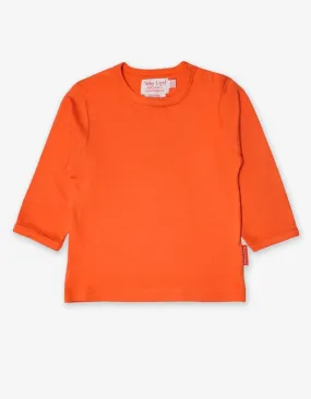 Toby Tiger Organic Basics Long Sleeve T-Shirt - Orange