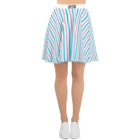 Trans Pride Striped Skater Skirt