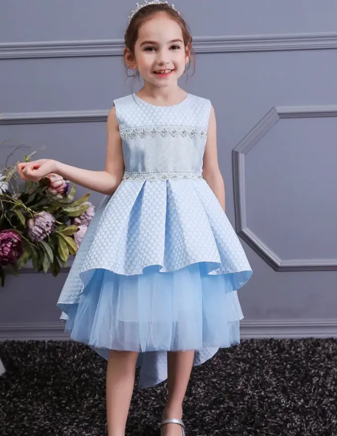 Tulle Layered Flower Girl Party Dress