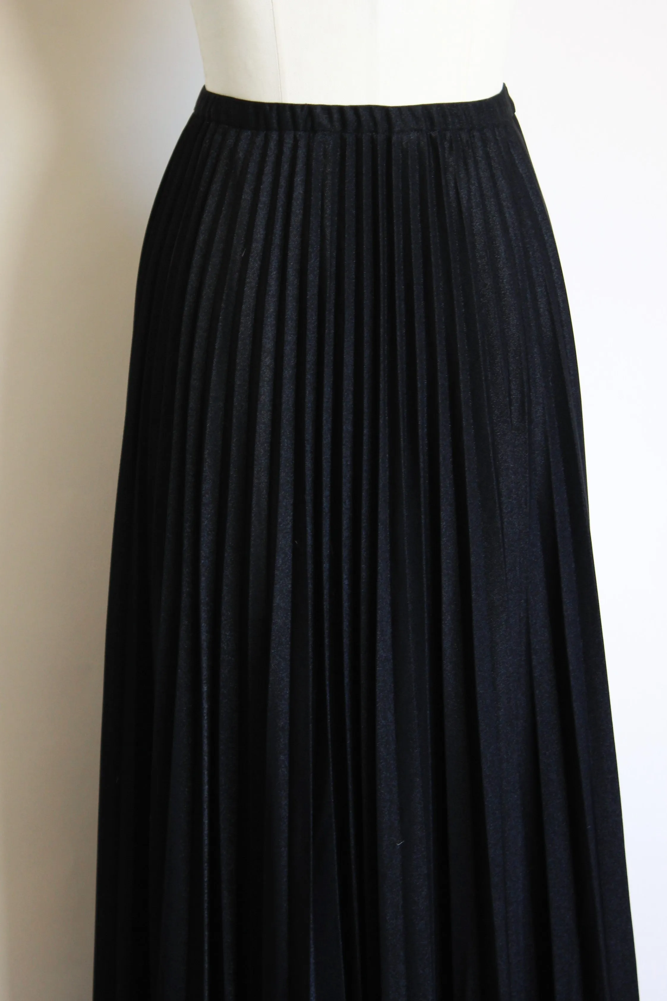 Vintage 1980s Broomstick Pleated Maxi Skirt