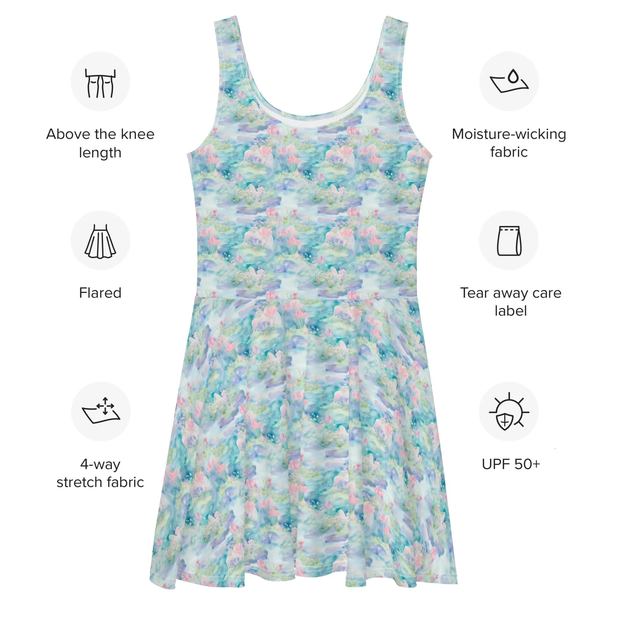 Water Lily- Skater Dress