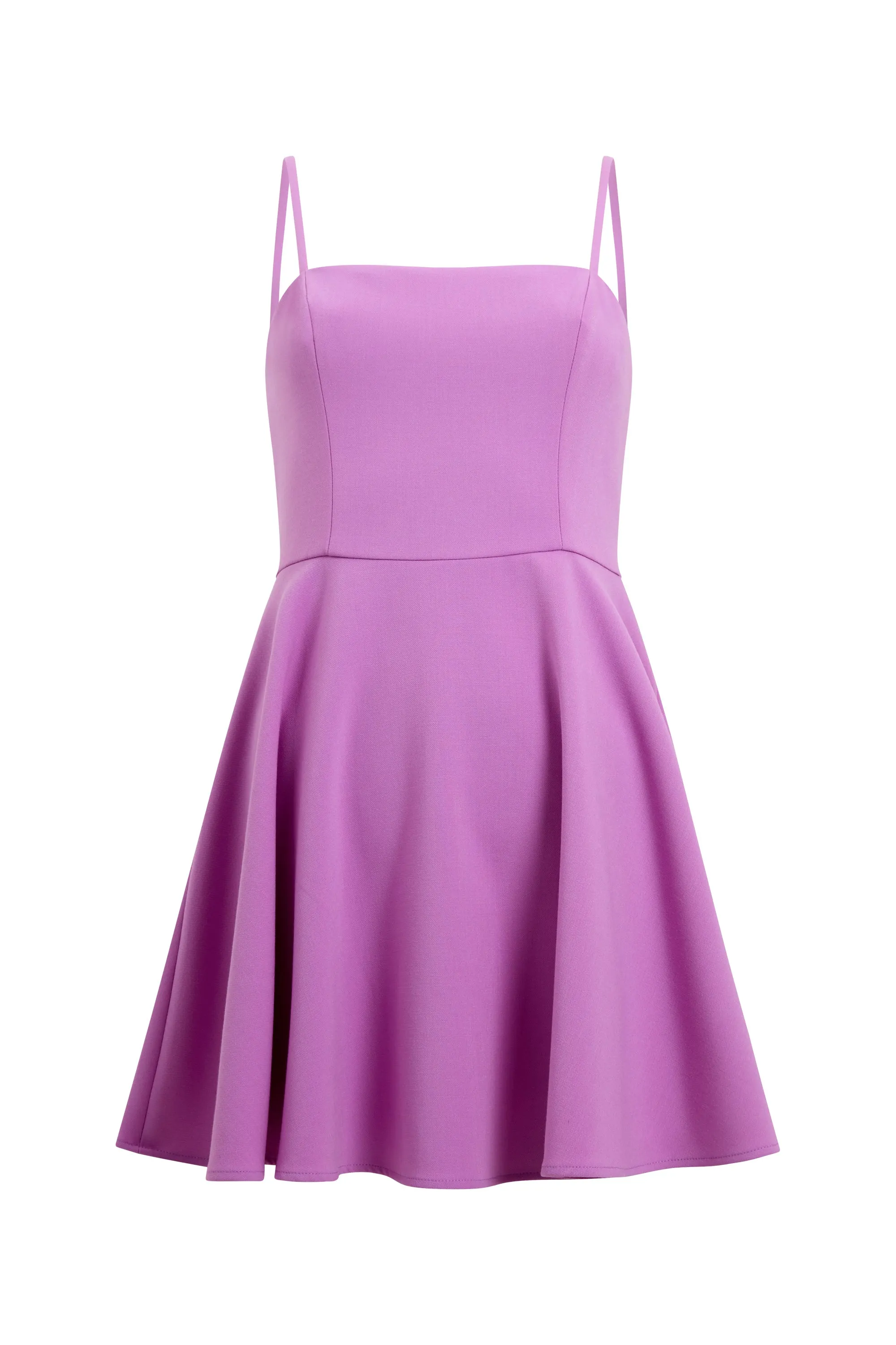 Whisper Straight Neck Fit & Flare Dress