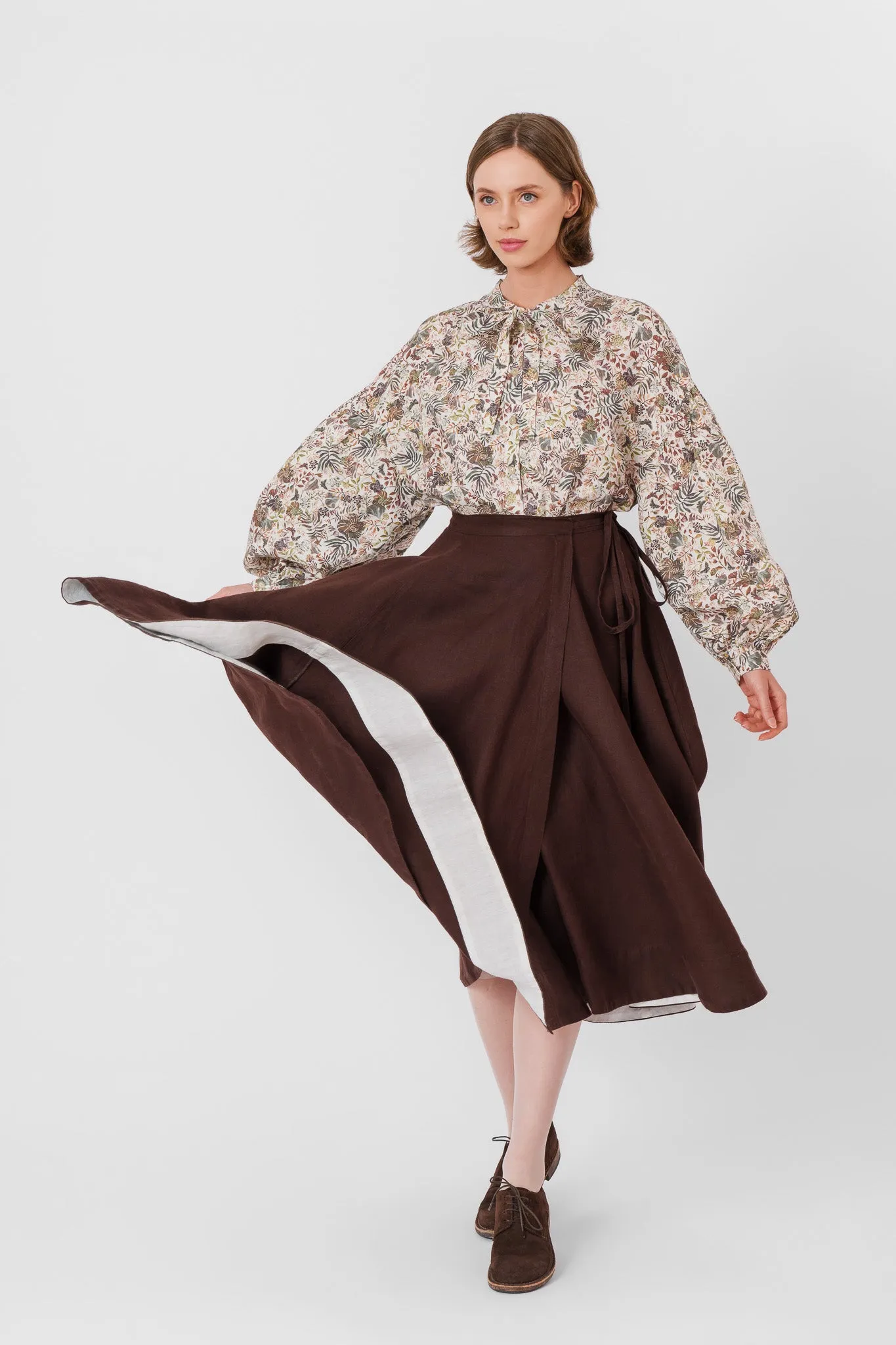 Wrap Skirt, Twill Linen